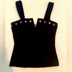 Black tank top with rivets